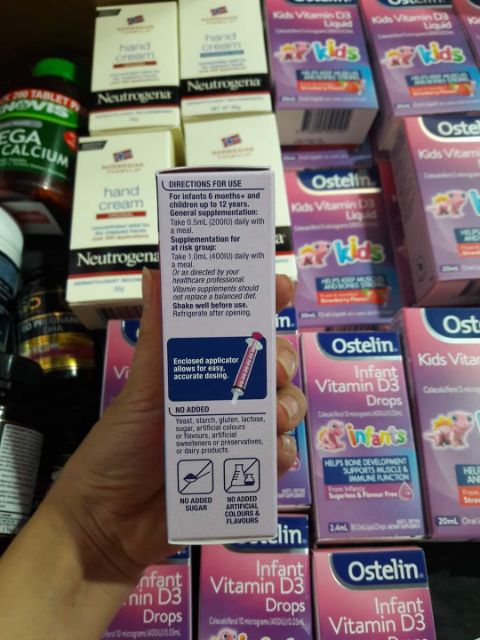 Vitamin D Ostelin dạng nước (20ml) mẫu mới