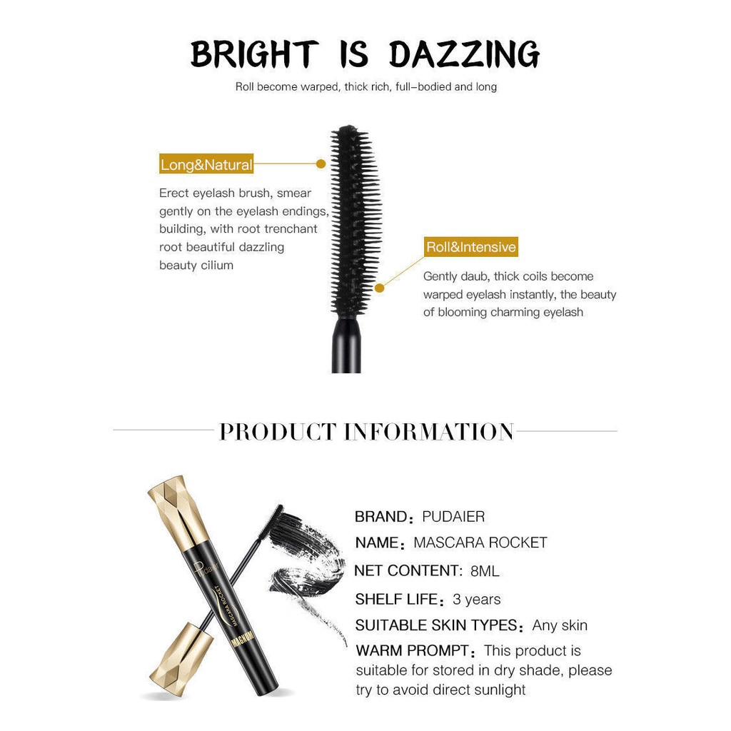 [Hàng mới về] Mascara với thành phần sợi tơ 4d chống nước làm cong dày và dài mi hiệu quả | BigBuy360 - bigbuy360.vn