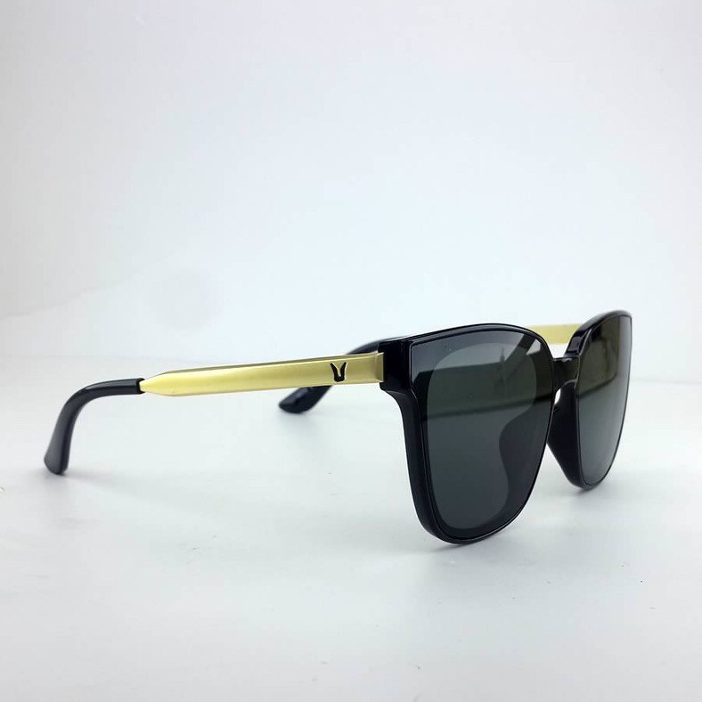 Kính mát nam nữ HAVU râm đi biển đẹp thời trang chống bụi không độ bảo vệ mắt màu đen [HOT]