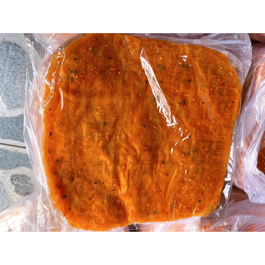 Bánh tráng đỏ DẺO TÔM CAY DẺO ỚT CAY 500g Bánh Tráng chính gốc Gò Dầu Tây Ninh