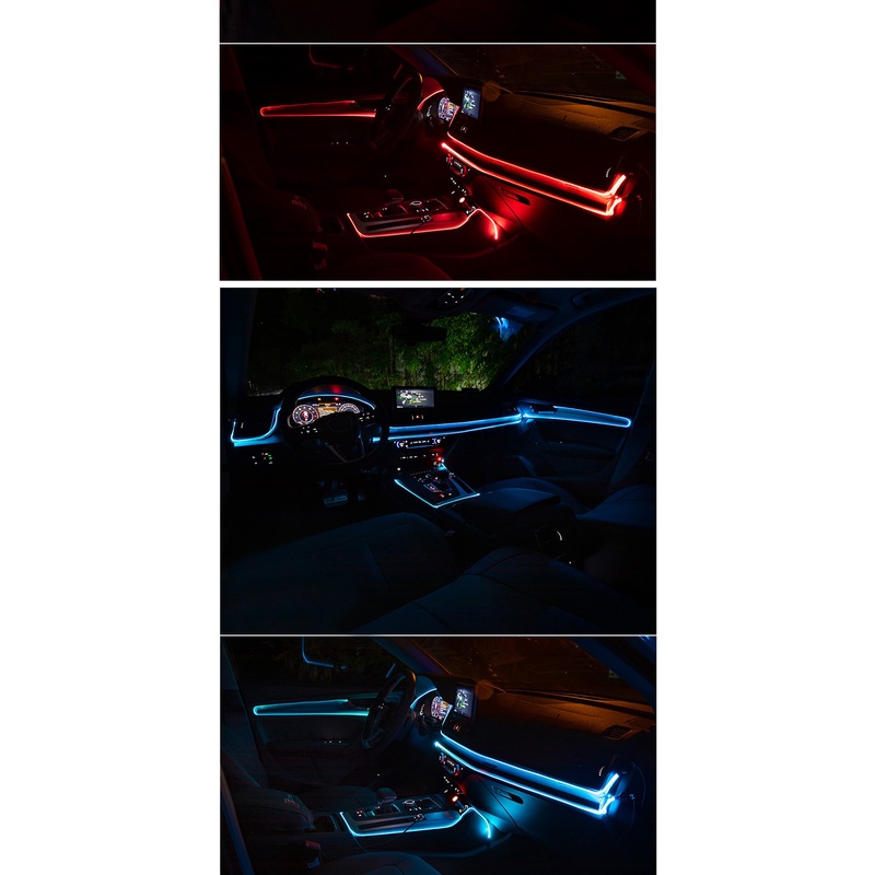 BLALION Bộ dây đèn LED RGB chiếu sáng cho xe hơi kích thước 2/4/6m điều khiển qua App