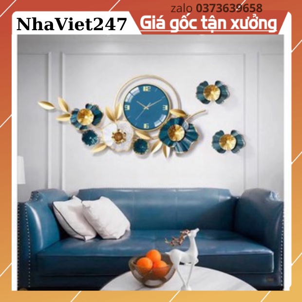 Đồng Hồ Treo Tường Trang Trí Hoa Mai-Mã 2106-Kt 93x84cm-đồng hồ tranh đẹp, rẻ-quà tặng ý ngĩa-hàng nhập khẩu -bh 5 năm