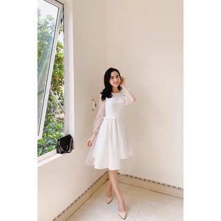 Váy trắng thiết kế đính hạt Jina