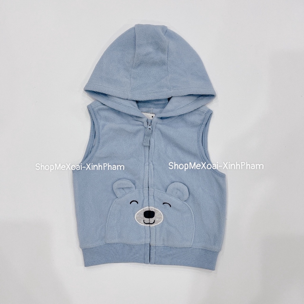 Áo khoác nhí, Gile nỉ bông hiệu All Bacsic có mũ size 6M,9M,12M,18M.24M