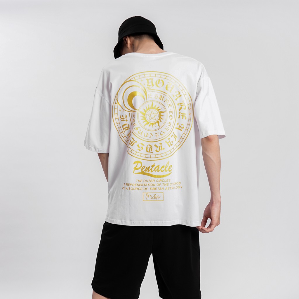 Áo thun PENTACLE ZODIAC Unisex N7 Basic Tee mùa hè nam nữ tay lỡ oversize form rộng đường phố phong cách Hàn Quốc