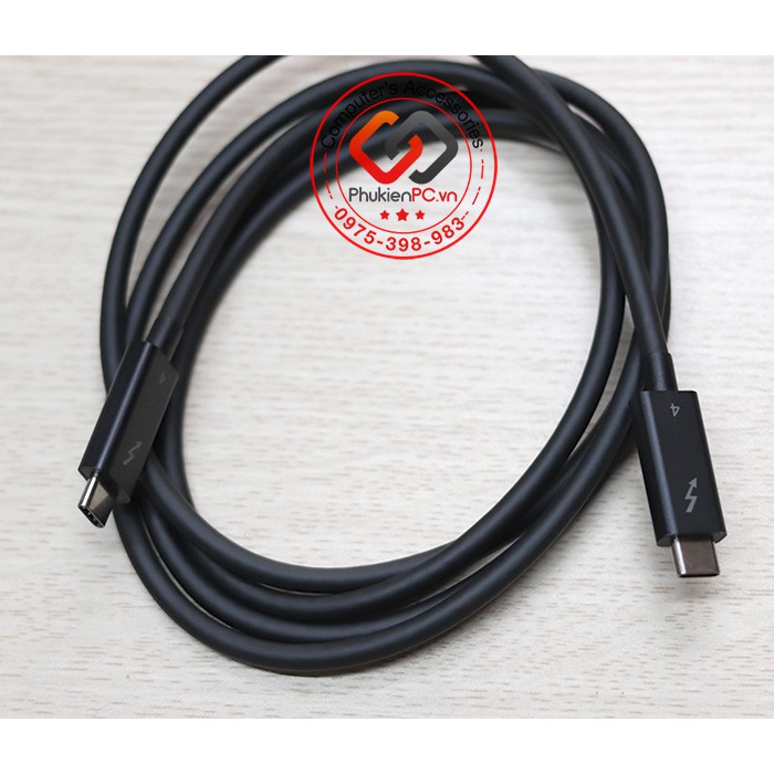 Dây cáp Thunderbolt 4 Male to Male hai đầu đực,  dài 1.5M 2M. Tốc độ 40Gbps, hỗ trợ 8K 60Hz Display 5k 4K 2K Sạc 100W PD