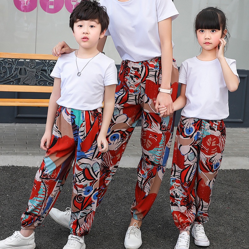 Quần Ngủ Cotton Lụa Thể Thao Chống Muỗi Thoáng Khí In Họa Tiết Hoạt Hình 90-172cm Thời Trang Đi Biển Cho Trẻ Em