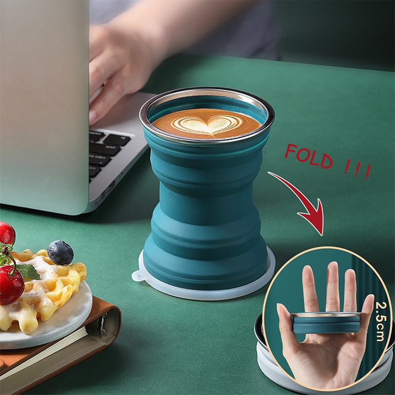 Cốc Silicone Gập Gọn Mang Đi Du Lịch 350ml