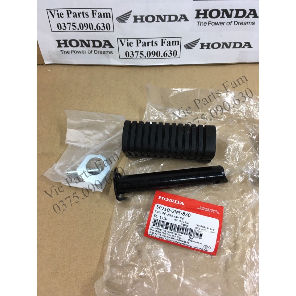 Bộ cao su gác chân sau trái phải Wave ZX, Super Dream, Wave nhỏ 2 bóng đời đầu, hàng din honda mới 100%