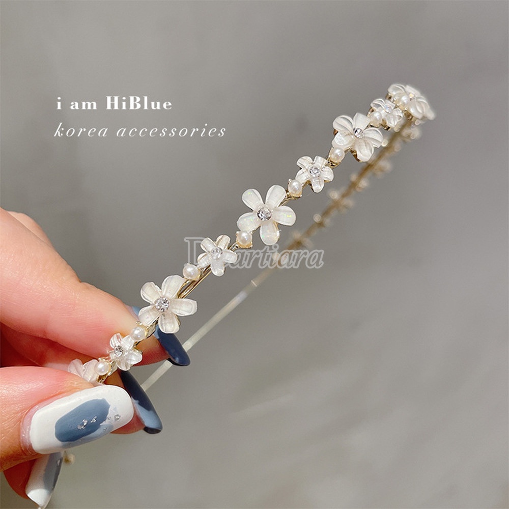 Băng Đô Đính Đá Hình Hoa Thanh Lịch Thời Trang Cho Nữ