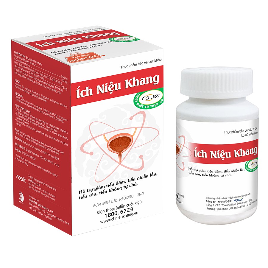 Ích niệu khang lọ 80 viên - hỗ trợ tiểu đêm