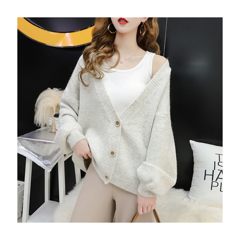 Áo Khoác Len Cardigan Ngắn Dáng Rộng Kiểu Hàn Quốc Thời Trang Mùa Thu Cho Nữ | BigBuy360 - bigbuy360.vn