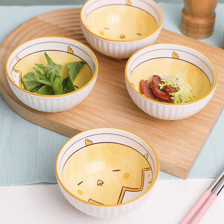 Bát Ăn Dặm Gốm Sứ Đẹp Dễ Thương Hình Con Vật Dễ Thương Cho Bé Dùng Được Trong Lò Vi Sóng
