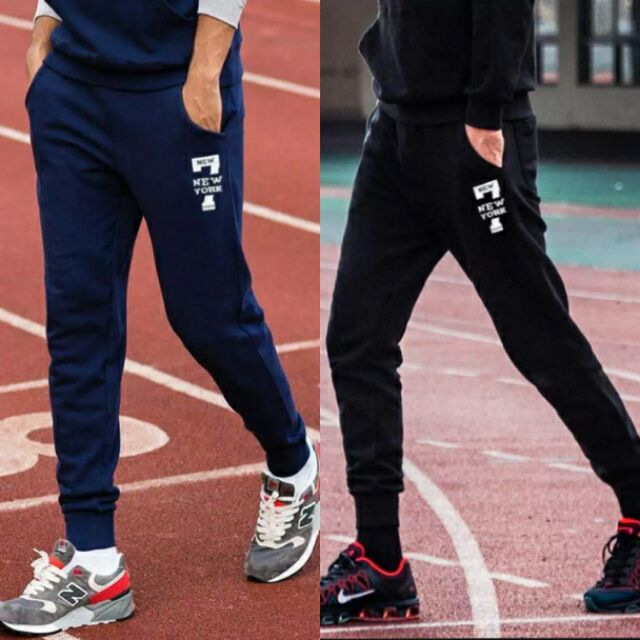 QUẦN JOGGER THỂ THAO THUN NỈ NAM HỌA TIẾT SỐ 7 NEW YORK