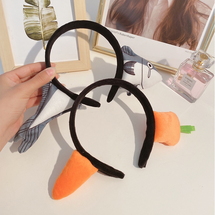 Băng Đô Cài Tóc Hình Chú Cá / Cà Rốt Đáng Yêu Cho Bé Gái