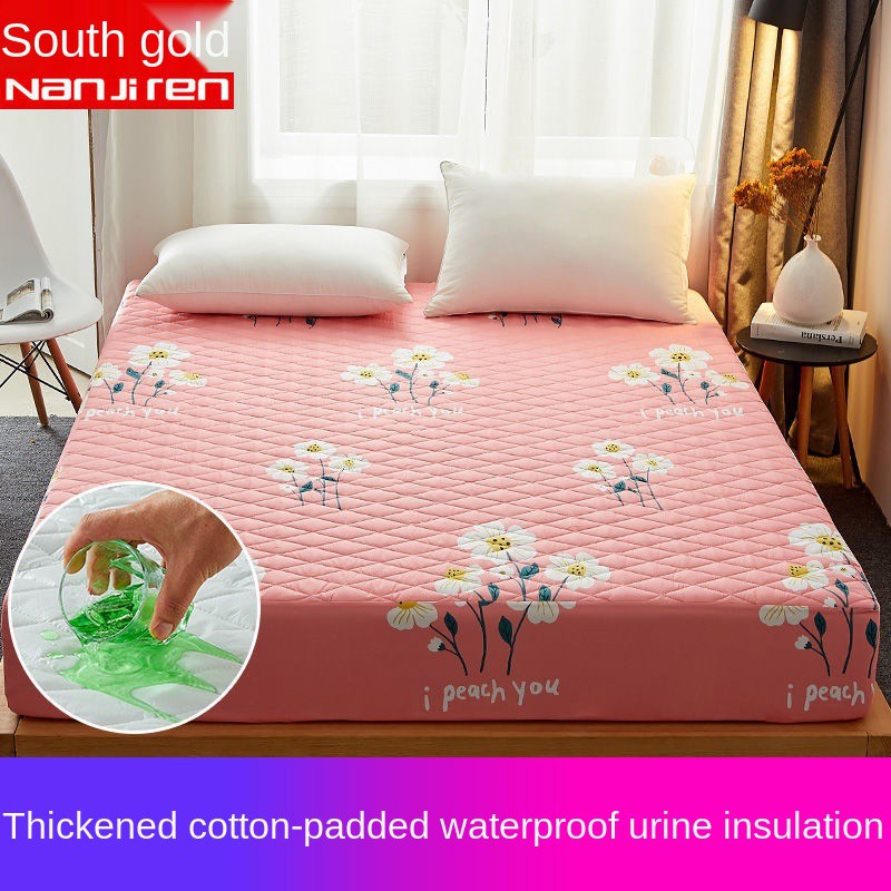 Vỏ Bọc Đệm Tã Lót Cổ Bằng Cotton Dày Dặn Chống Thấm Nước Có Nắp Bảo Vệ Cho Người Già