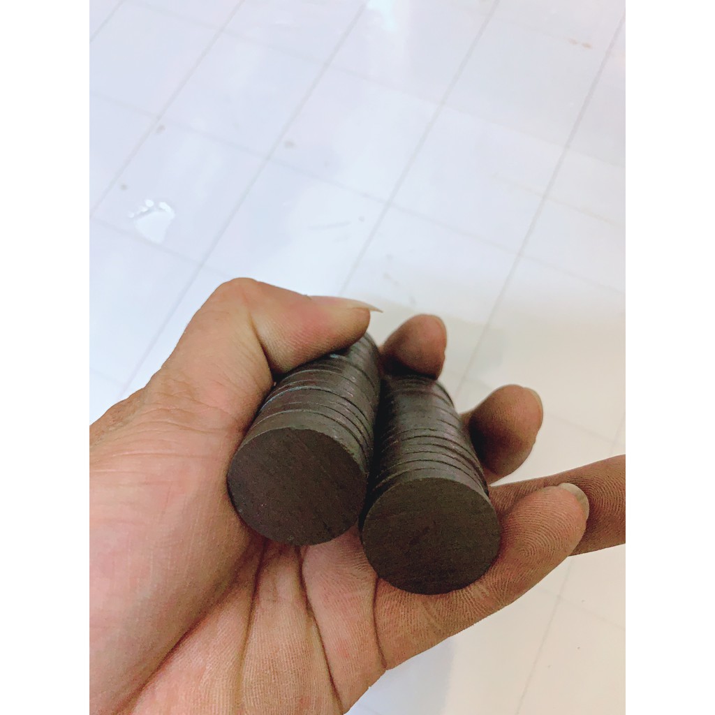 Nam châm viên ferrite 25x3mm màu đen