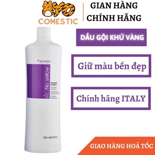 Dầu gội tím fanola no yellow 1000ml italy - khử ánh vàng giữ màu cho tóc nhuộm, tóc tẩy bền màu