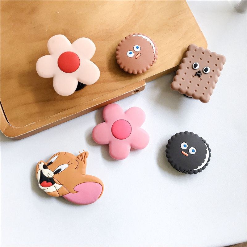 Giá Đỡ Điện Thoại Bằng Silicon Họa Tiết Hoạt Hình Dễ Thương Thời Trang