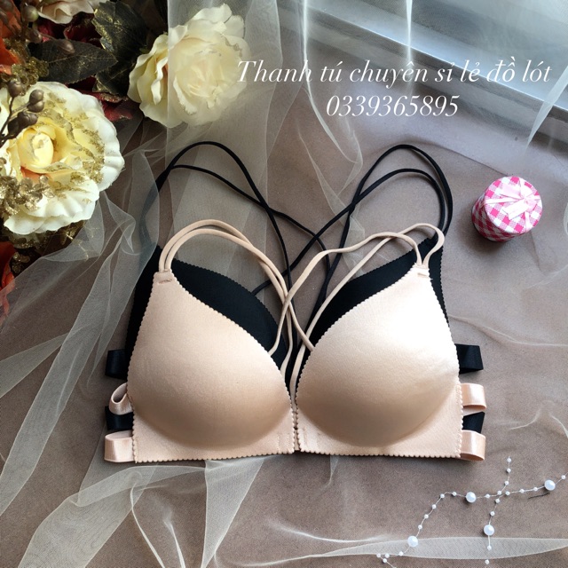 Áo Bra 2 dây cài trước không gọng đệm 1,5cm | BigBuy360 - bigbuy360.vn