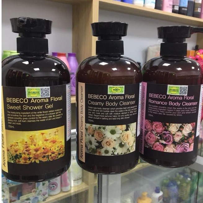 Sữa tắm hương thơm nước hoa BEBECO 750ML