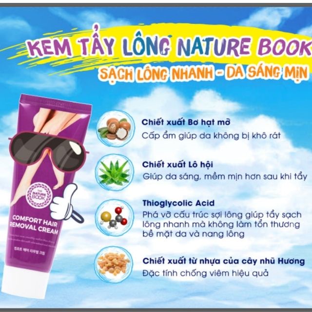 Kem Tẩy Lông HÀN QUỐC Nature Book Triệt Lông An Toàn nhanh chóng - Gel Tẩy Sạch Các Vùng Lông Trên Cơ Thể - BUM SMART | BigBuy360 - bigbuy360.vn