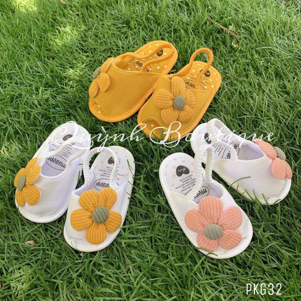 Giày dép trẻ em cho bé cho bé QUỲNH BOUTIQUE Sandal hoa cúc siêu xinh cho bé
