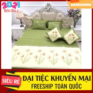 Thanh lý gấp Bộ chăn ga gối trần bông 7 món cao cấp màu số TB01