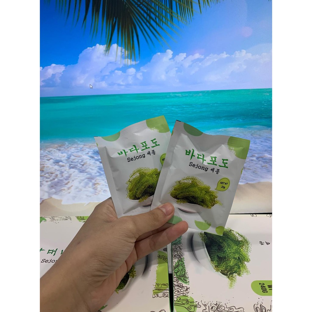 [Mã 267FMCGSALE giảm 8% đơn 500K] SIÊU SALE [Rẻ Vô Địch] 1 hộp Rong nho Sejong 12 gói | BigBuy360 - bigbuy360.vn