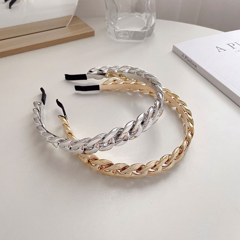 Băng đô dây xích bằng kim loại thời trang Hàn Quốc cho nữ