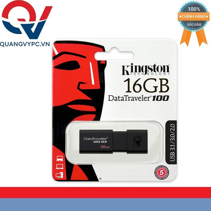 USB 3.0 Kingston DT100G3 16GB tốc độ upto 100MB/s Chính hãng