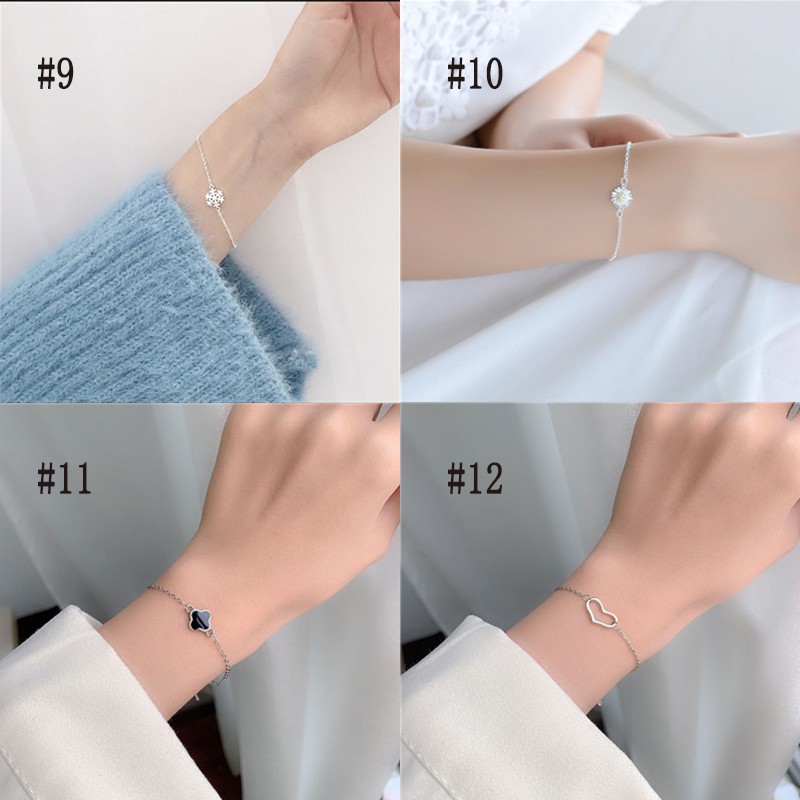 Vòng tay kim loại mảnh nhiều mẫu mã cho nữ