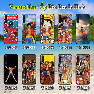 Ốp lưng Vsmart Live dẻo đen in hình One Piece