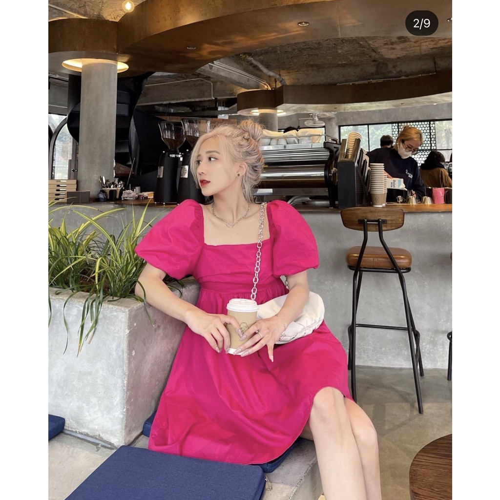 Váy babydoll A29 có dây thắt nơ sau lưng, đầm babydoll dáng xoè nhiều màu, tiểu thư, bánh bèo.