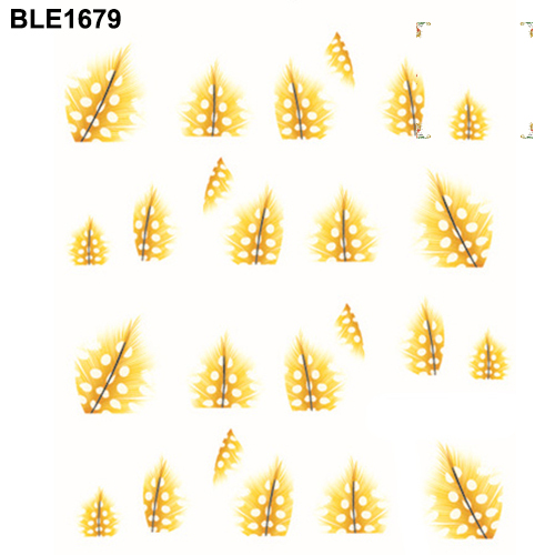 Nhãn dán móng tay hình lông vũ 3d thời trang