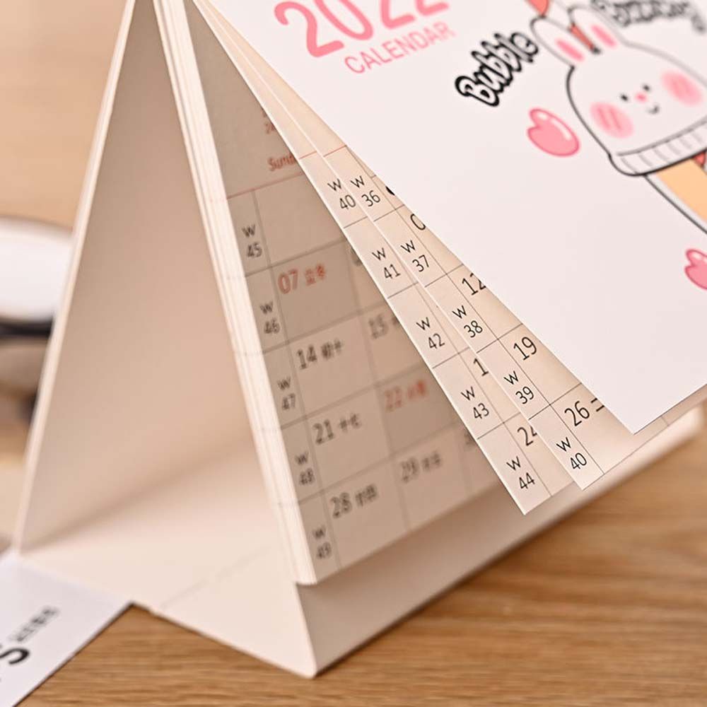 Lịch để bàn năm 2022 họa tiết hoạt hình đáng yêu tiện lợi