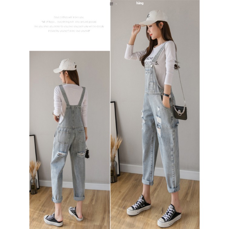 [Mã FAGREAT55 giảm tới 50K đơn 250K] Quần Yếm jean Nữ HOT TREND Phiên Bản Hàn Quốc- B43 | BigBuy360 - bigbuy360.vn