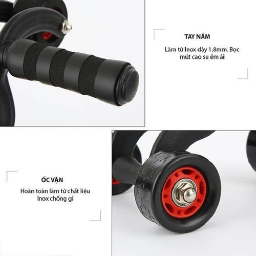 Con lăn tập bụng 4 bánh cao cấp