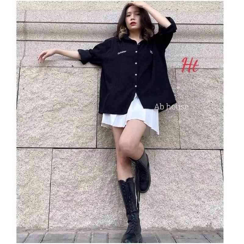 Áo sơ mi october tay dài HT12