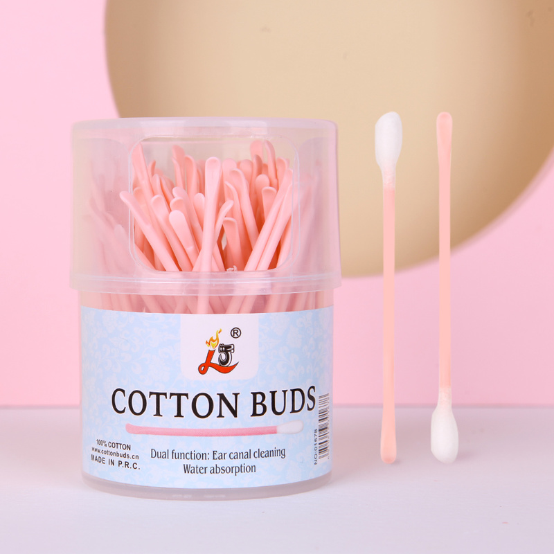 [Hàng mới về] Hộp 100 tăm bông lấy ráy tai và làm sạch lỗ xỏ tai 2 trong 1 đa năng
