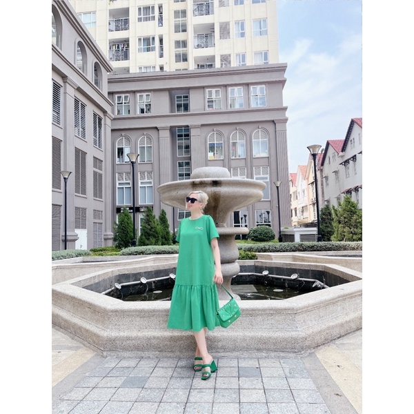 ĐẦM XANH KÈM TAG NƠ - BIMI