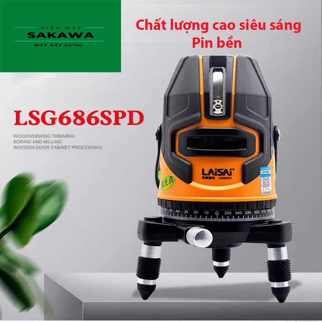 Máy cân bằng laser 5 tia xanh  LAISAI LSG686SPD