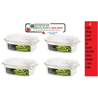 4 Hộp thủy tinh Lock&Lock Morden 890ml