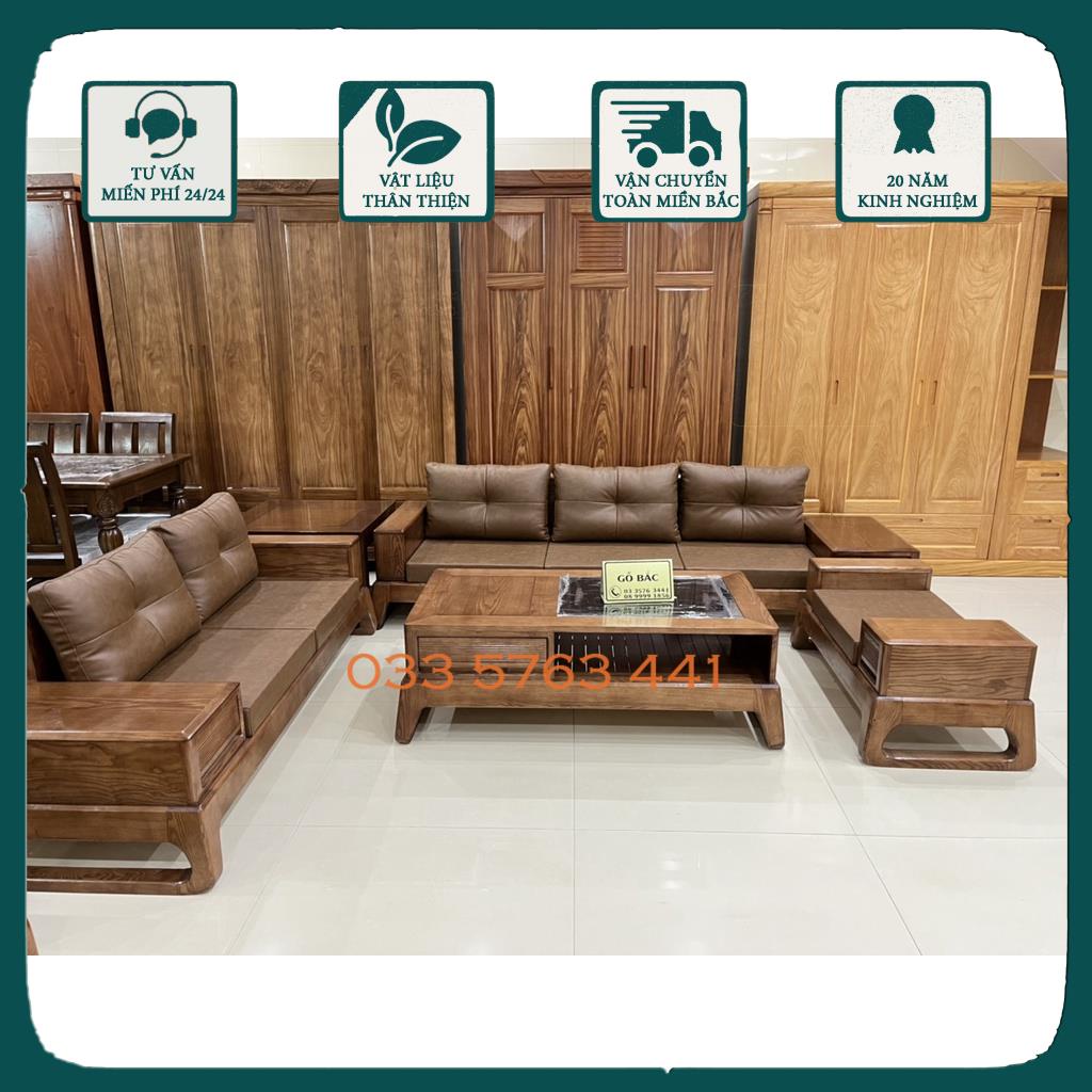 Sofa 2 văng chân choãi kèm ảnh thực tế tại xưởng - ghế sofa phòng khách kích thước lớn