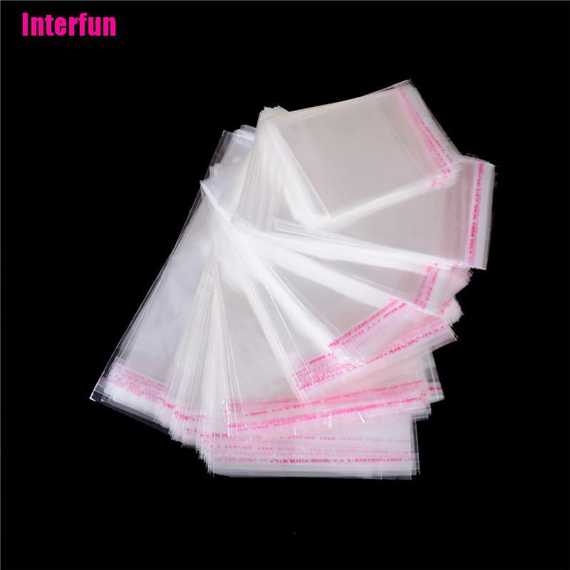 Set 100 túi nilon dán miệng kín khí để đựng đồ đa năng tiện dụng