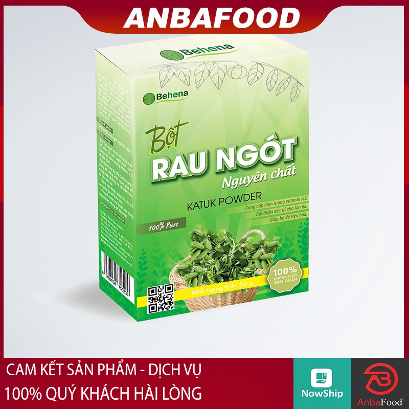 Bột rau ngót nguyên chất Behena (Hộp 50g)