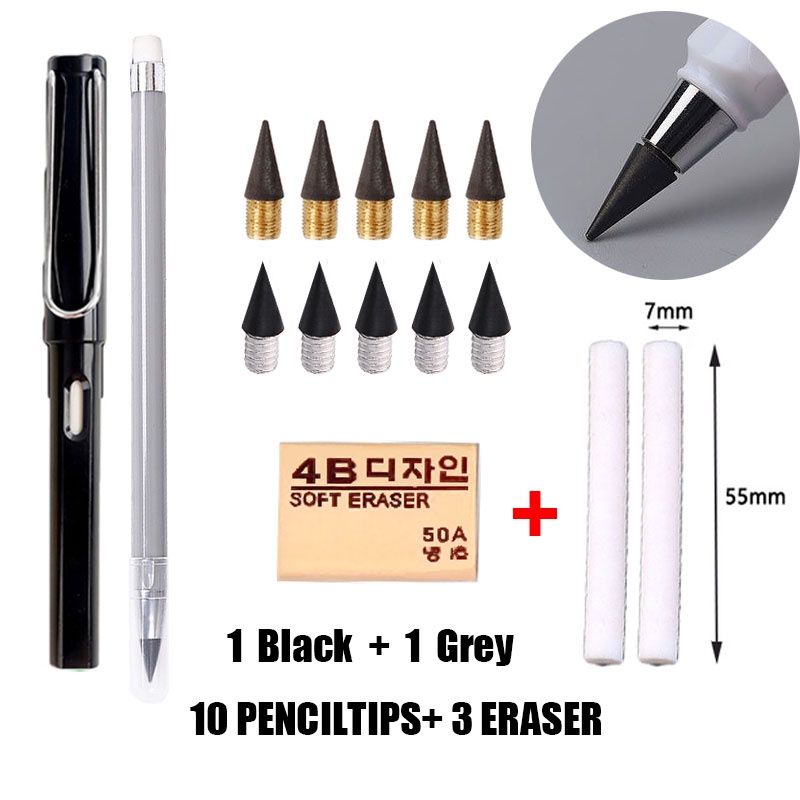 Bộ Bút Chì Vẽ 2+13 Ngòi HB Bền Bỉ Có Thể Thay Thế Cho Học Sinh