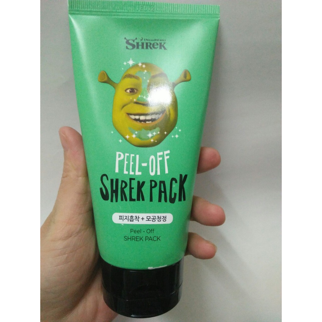 Mặt Nạ Shrek đất sét bạc hà  I'm The Real Shrek Pack OLIVEYOUNG - Mặt Nạ Lột Shrek Pack Peel Off DreamWorks 150g