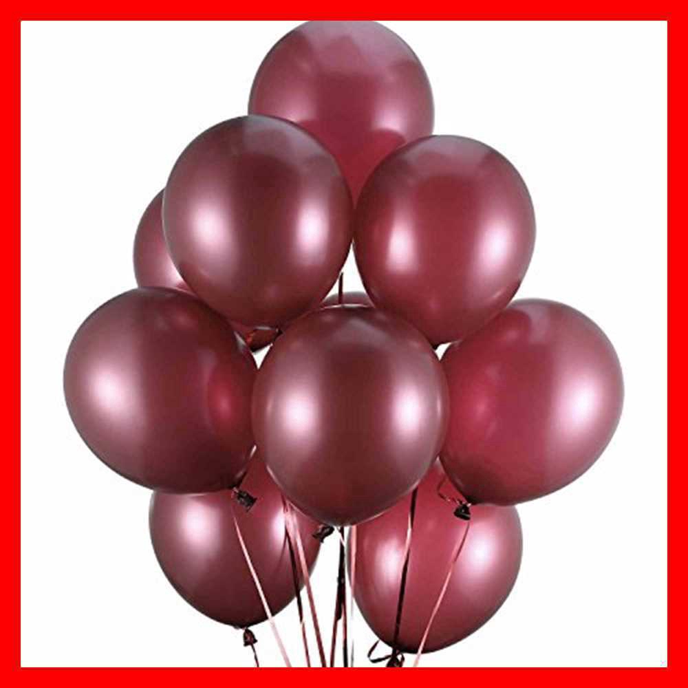 Bộ 100 bong bóng hũ màu đỏ rượu 12&quot;