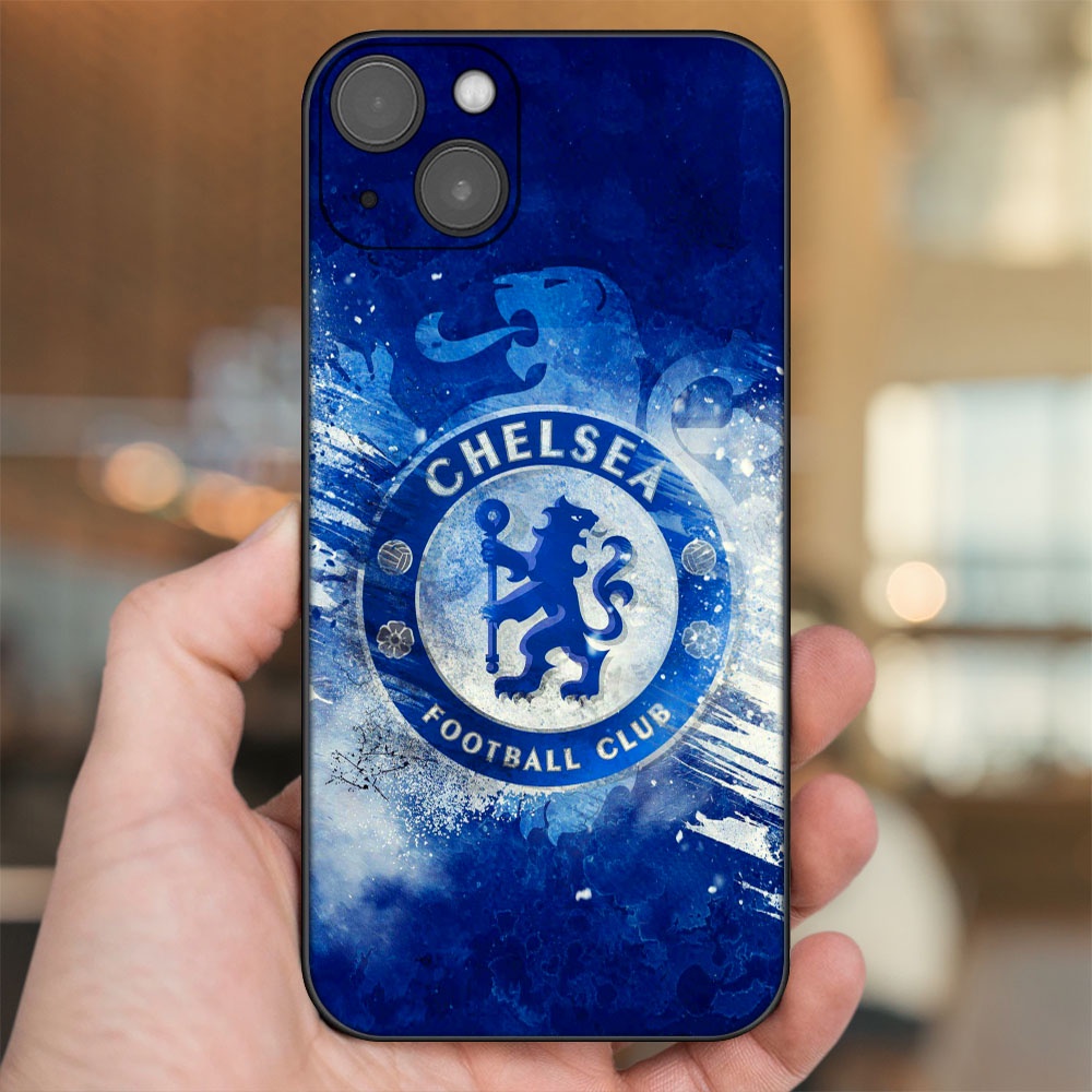 Ốp lưng iPhone 14 Plus dẻo đen cạnh vuông in hình Chelsea FC